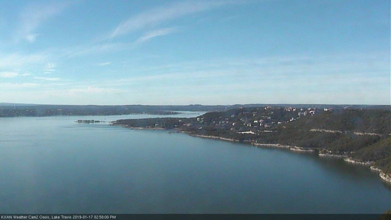 Lake Travis webcam, January 17, 2019 2:00 PM CT