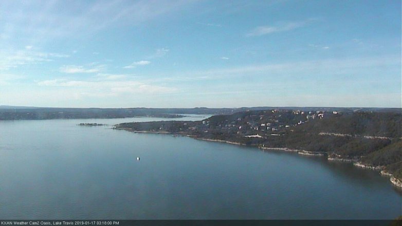 Lake Travis webcam, January 17, 2019 2:20 PM CT