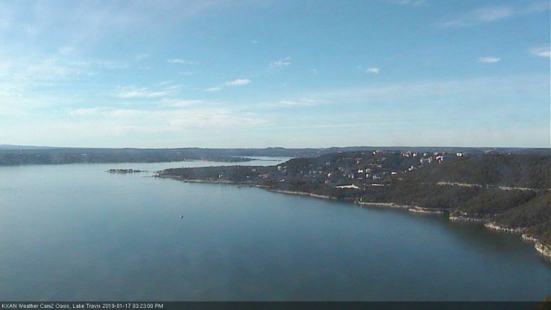 Lake Travis webcam, January 17, 2019 2:25 PM CT