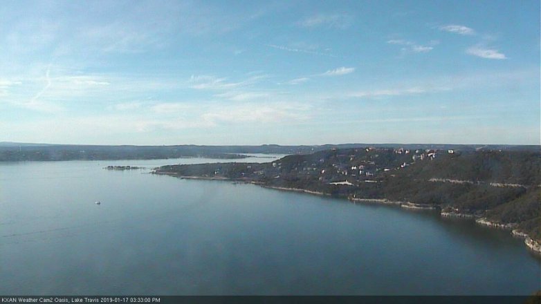 Lake Travis webcam, January 17, 2019 2:35 PM CT