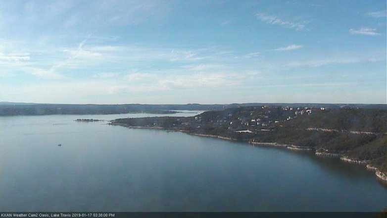Lake Travis webcam, January 17, 2019 2:40 PM CT