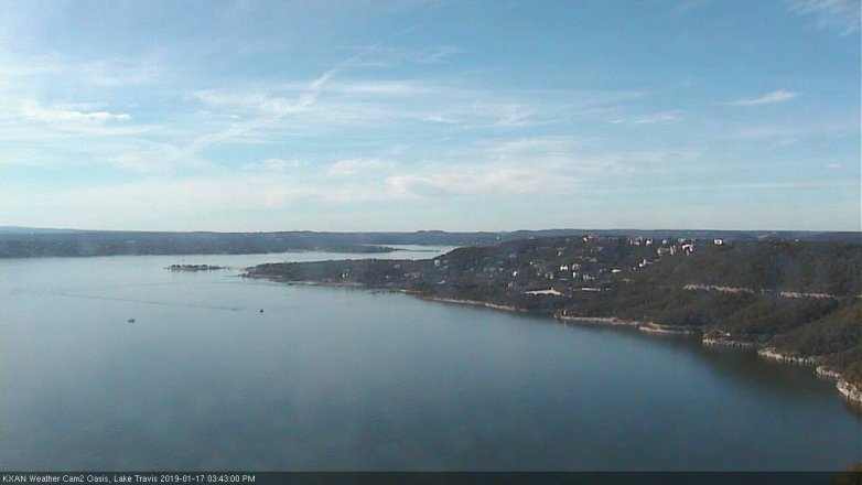 Lake Travis webcam, January 17, 2019 2:45 PM CT