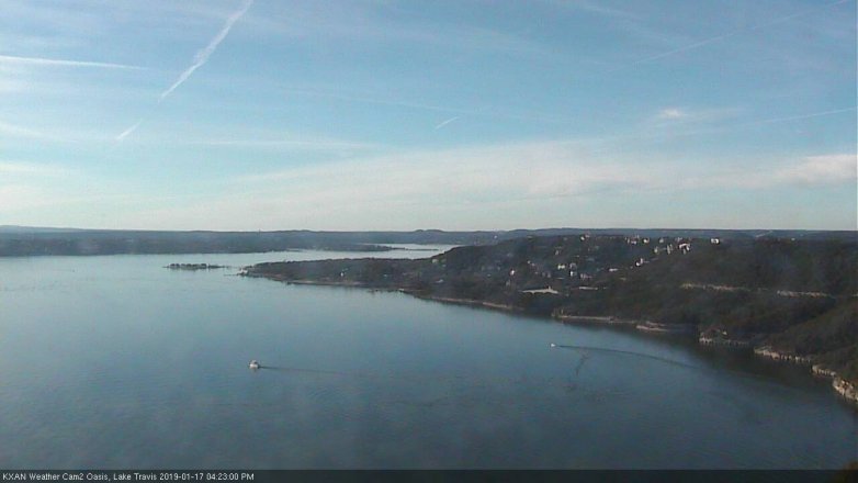 Lake Travis webcam, January 17, 2019 3:25 PM CT