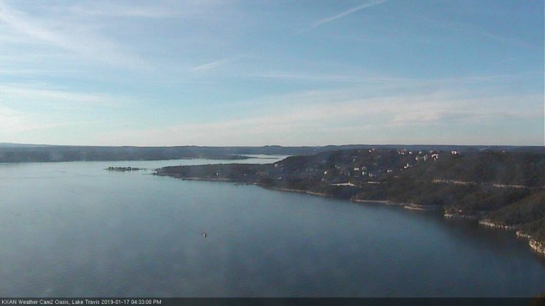 Lake Travis webcam, January 17, 2019 3:35 PM CT