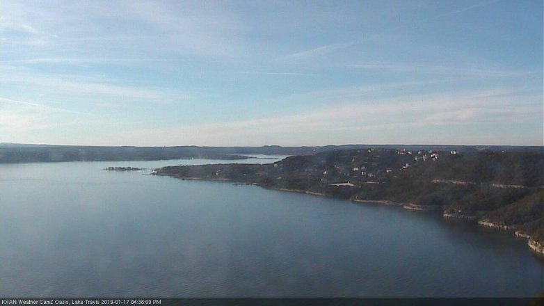 Lake Travis webcam, January 17, 2019 3:40 PM CT
