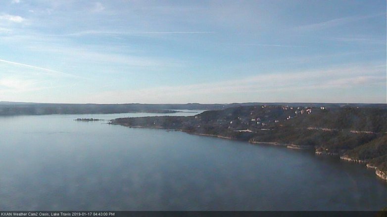 Lake Travis webcam, January 17, 2019 3:45 PM CT