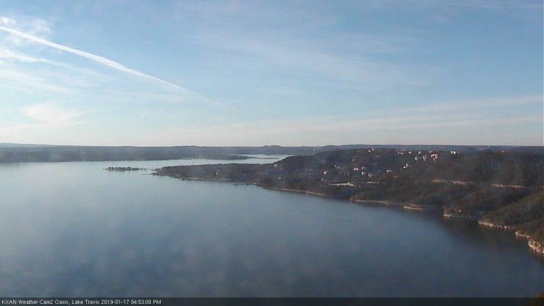 Lake Travis webcam, January 17, 2019 3:55 PM CT