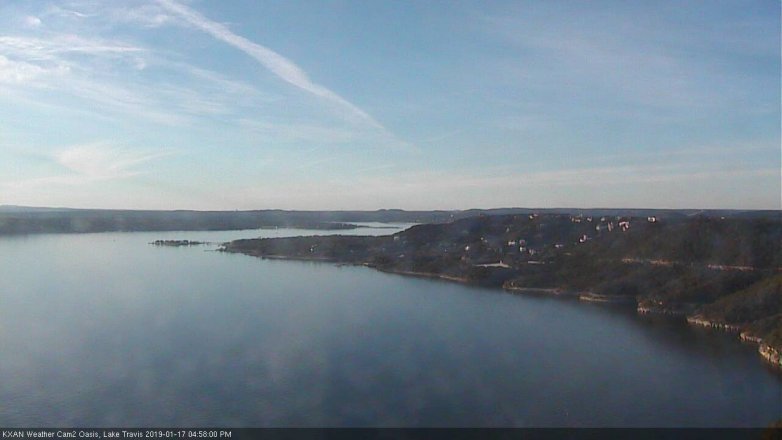 Lake Travis webcam, January 17, 2019 4:00 PM CT