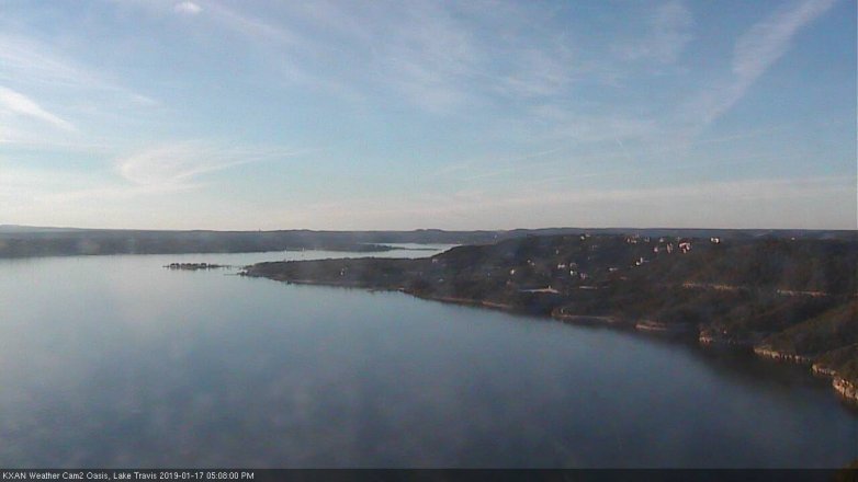 Lake Travis webcam, January 17, 2019 4:10 PM CT