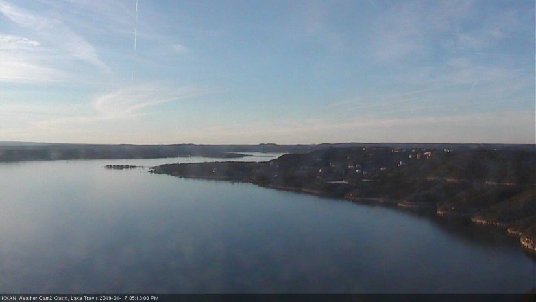 Lake Travis webcam, January 17, 2019 4:15 PM CT