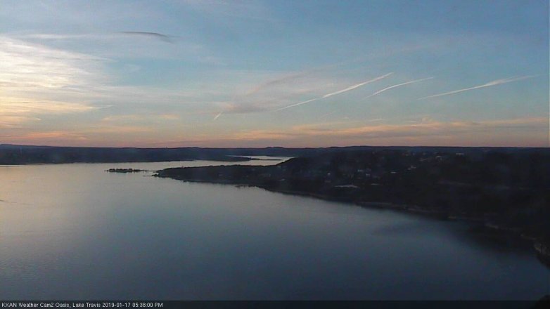 Lake Travis webcam, January 17, 2019 4:40 PM CT