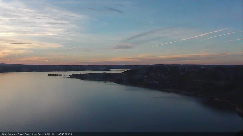 Lake Travis webcam, January 17, 2019 4:45 PM CT