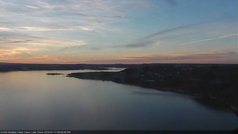 Lake Travis webcam, January 17, 2019 4:50 PM CT