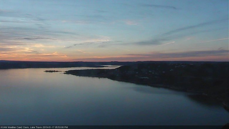 Lake Travis webcam, January 17, 2019 4:55 PM CT