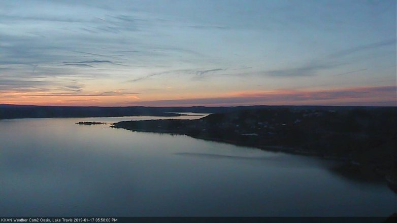 Lake Travis webcam, January 17, 2019 5:00 PM CT
