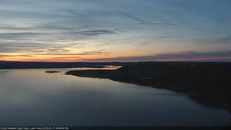Lake Travis webcam, January 17, 2019 5:10 PM CT