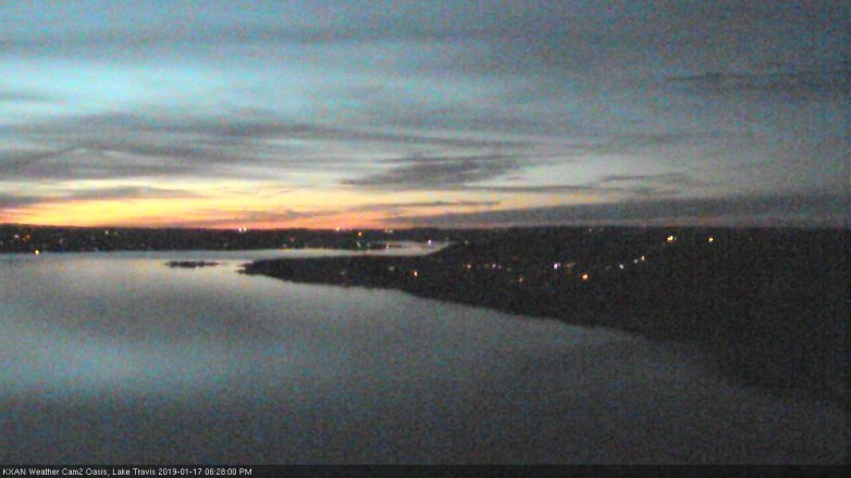 Lake Travis webcam, January 17, 2019 5:30 PM CT