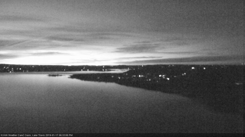 Lake Travis webcam, January 17, 2019 5:35 PM CT