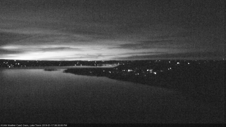 Lake Travis webcam, January 17, 2019 5:40 PM CT