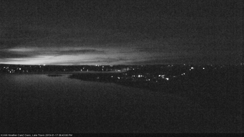 Lake Travis webcam, January 17, 2019 5:45 PM CT