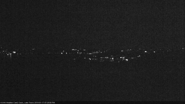 Lake Travis webcam, January 17, 2019 6:30 PM CT