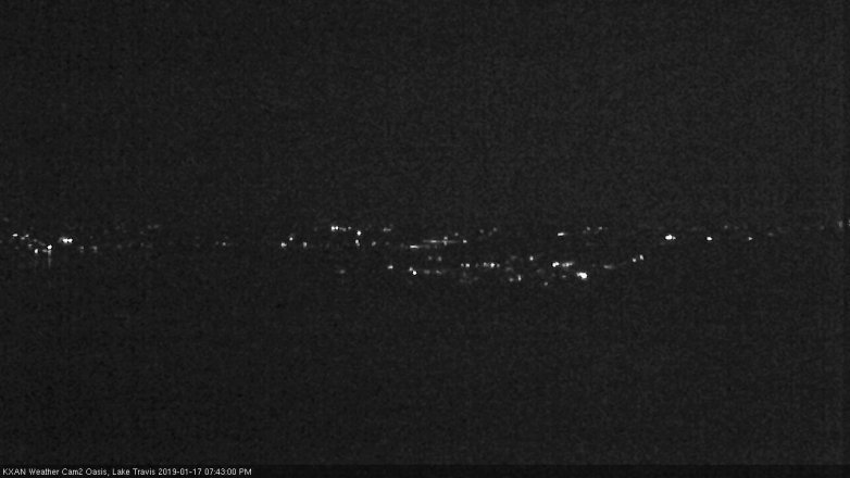 Lake Travis webcam, January 17, 2019 6:45 PM CT