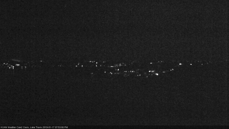 Lake Travis webcam, January 17, 2019 6:55 PM CT