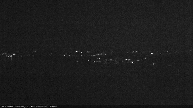 Lake Travis webcam, January 17, 2019 7:10 PM CT
