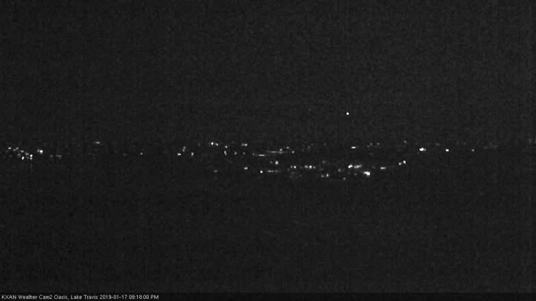 Lake Travis webcam, January 17, 2019 7:20 PM CT