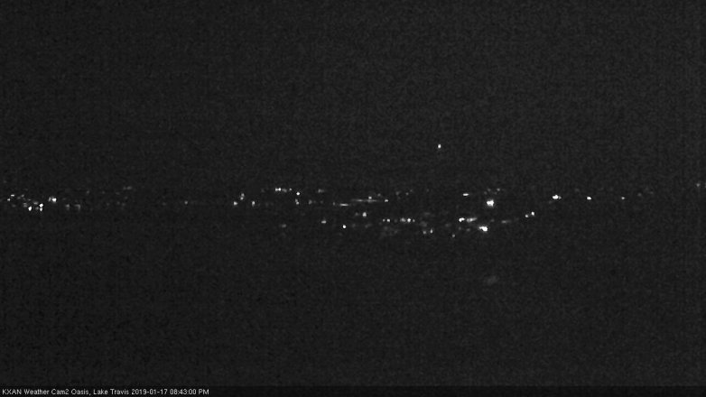 Lake Travis webcam, January 17, 2019 7:45 PM CT