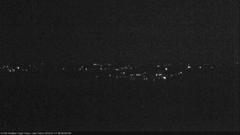 Lake Travis webcam, January 17, 2019 8:00 PM CT