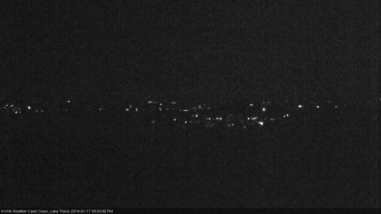 Lake Travis webcam, January 17, 2019 8:05 PM CT