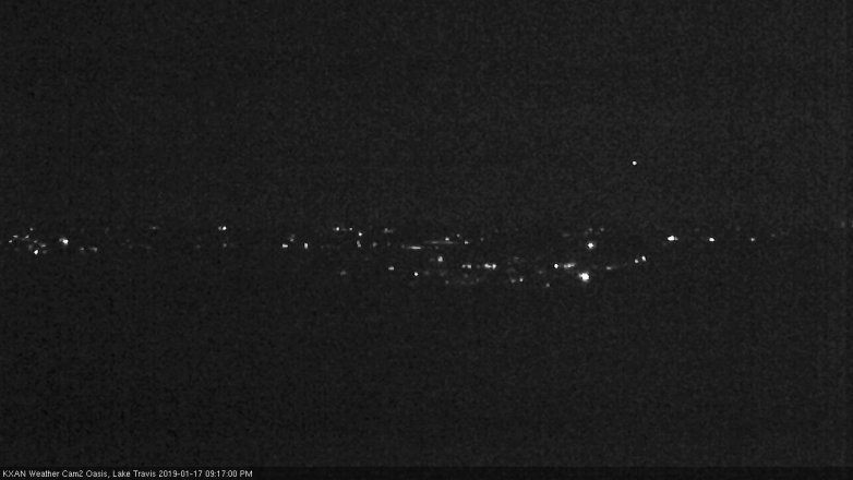 Lake Travis webcam, January 17, 2019 8:20 PM CT