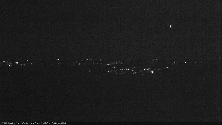 Lake Travis webcam, January 17, 2019 8:45 PM CT