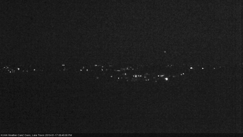 Lake Travis webcam, January 17, 2019 8:50 PM CT