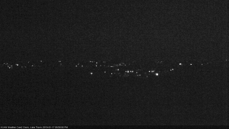 Lake Travis webcam, January 17, 2019 9:00 PM CT