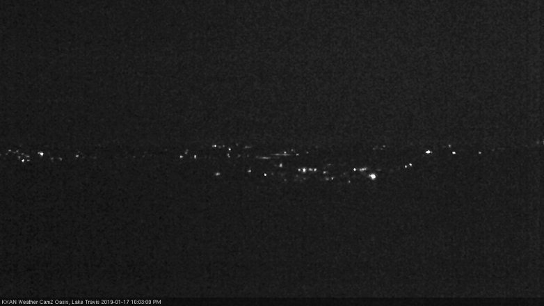 Lake Travis webcam, January 17, 2019 9:05 PM CT