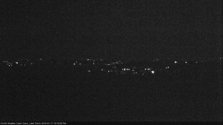 Lake Travis webcam, January 17, 2019 9:20 PM CT