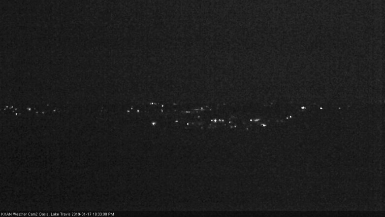 Lake Travis webcam, January 17, 2019 9:35 PM CT