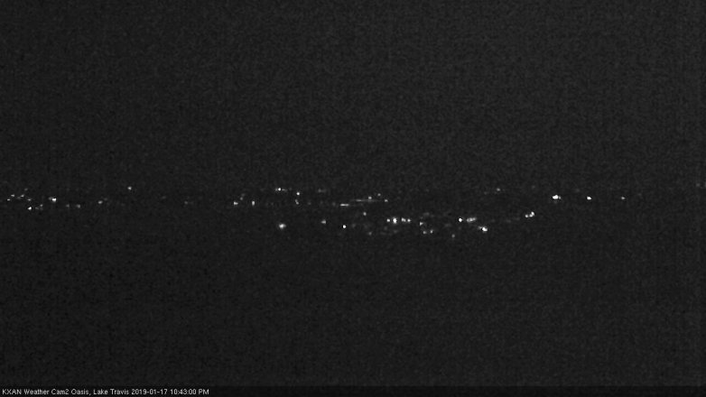 Lake Travis webcam, January 17, 2019 9:45 PM CT