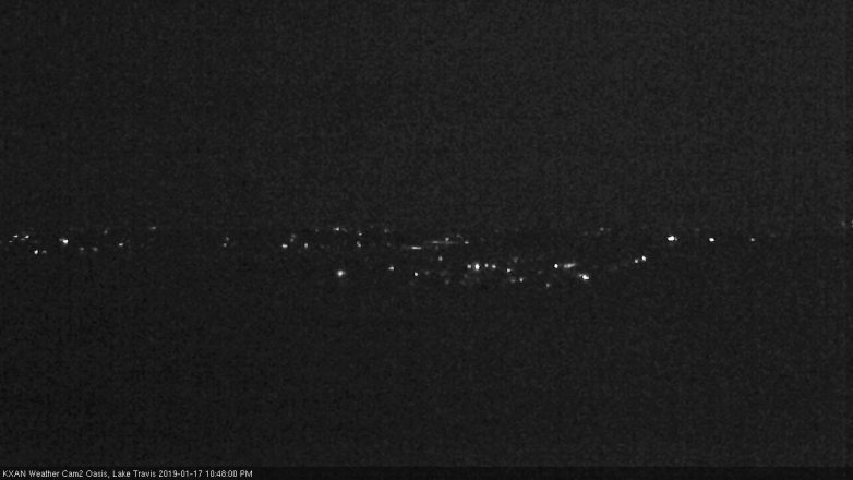 Lake Travis webcam, January 17, 2019 9:50 PM CT