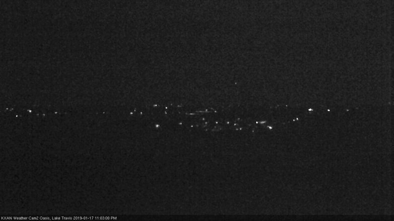 Lake Travis webcam, January 17, 2019 10:05 PM CT