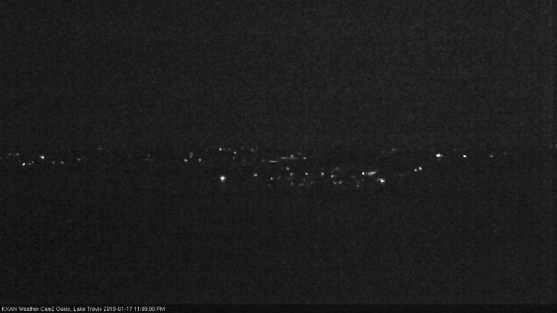 Lake Travis webcam, January 17, 2019 10:10 PM CT
