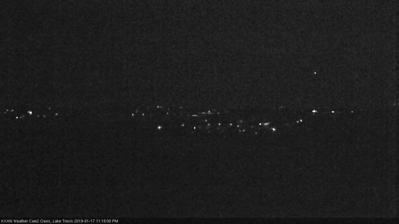 Lake Travis webcam, January 17, 2019 10:20 PM CT