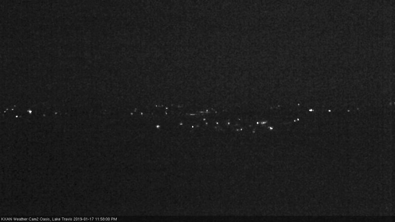 Lake Travis webcam, January 17, 2019 11:00 PM CT