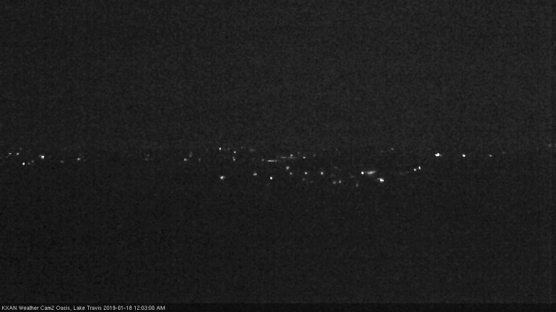 Lake Travis webcam, January 17, 2019 11:05 PM CT