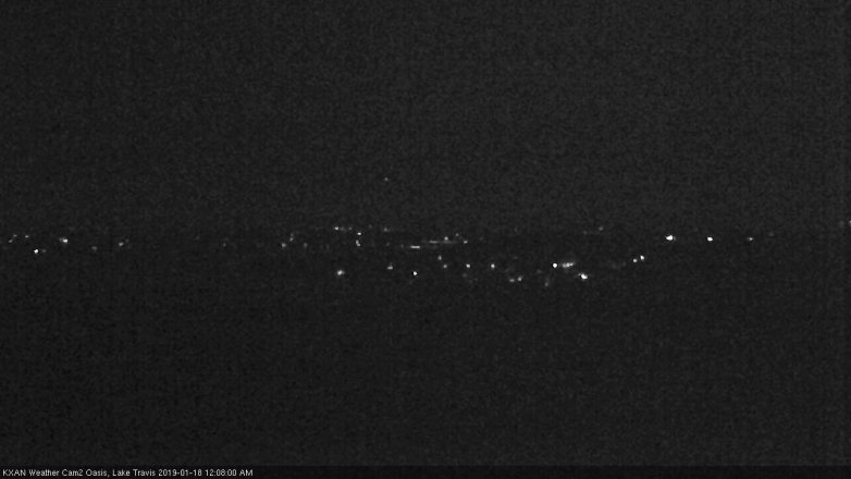 Lake Travis webcam, January 17, 2019 11:10 PM CT