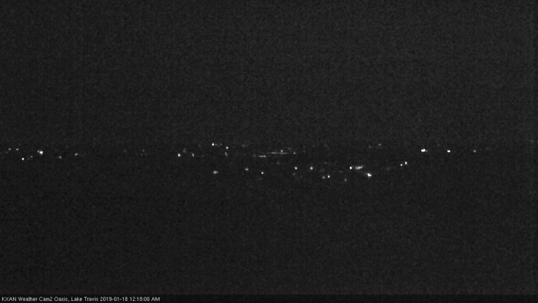 Lake Travis webcam, January 17, 2019 11:20 PM CT