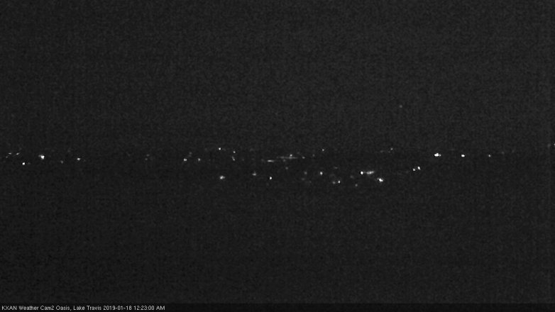 Lake Travis webcam, January 17, 2019 11:25 PM CT