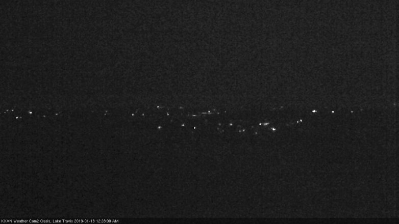 Lake Travis webcam, January 17, 2019 11:30 PM CT